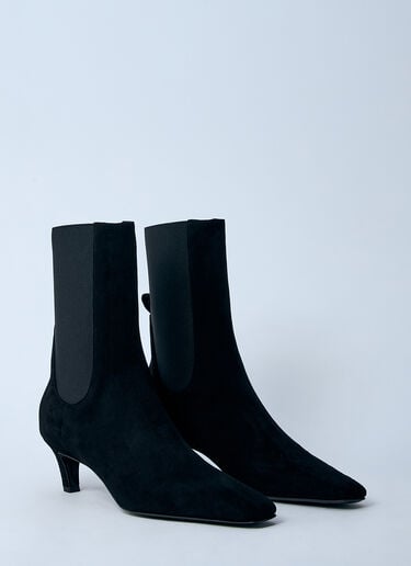 TOTEME Leather Boots Black tot0261007