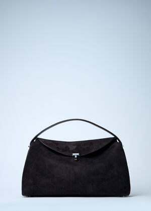 TOTEME T-Lock Suede Handbag Brown tot0261015