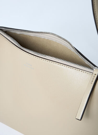 Bevel Leather Wristlet Shoulder Bag TOTEME Bevel Leather Wristlet Shoulder Bag Beige tot0261049