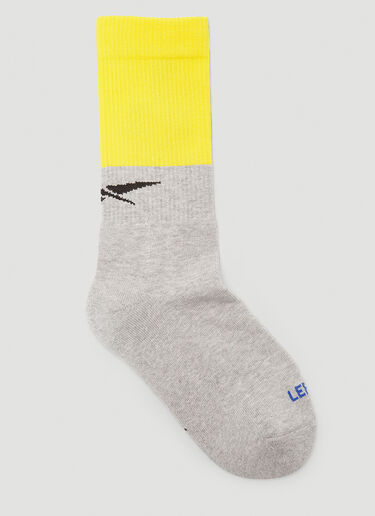 Vetements DHL Contrast-Logo Socks White vet0143016