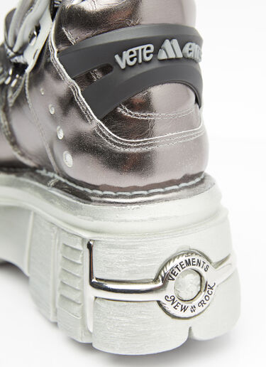 x New Rock 플랫폼 스니커즈 Vetements x New Rock 플랫폼 스니커즈 실버 vet0154016
