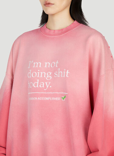 Slogan Sweatshirt VETEMENTS Slogan Sweatshirt Pink vet0251003