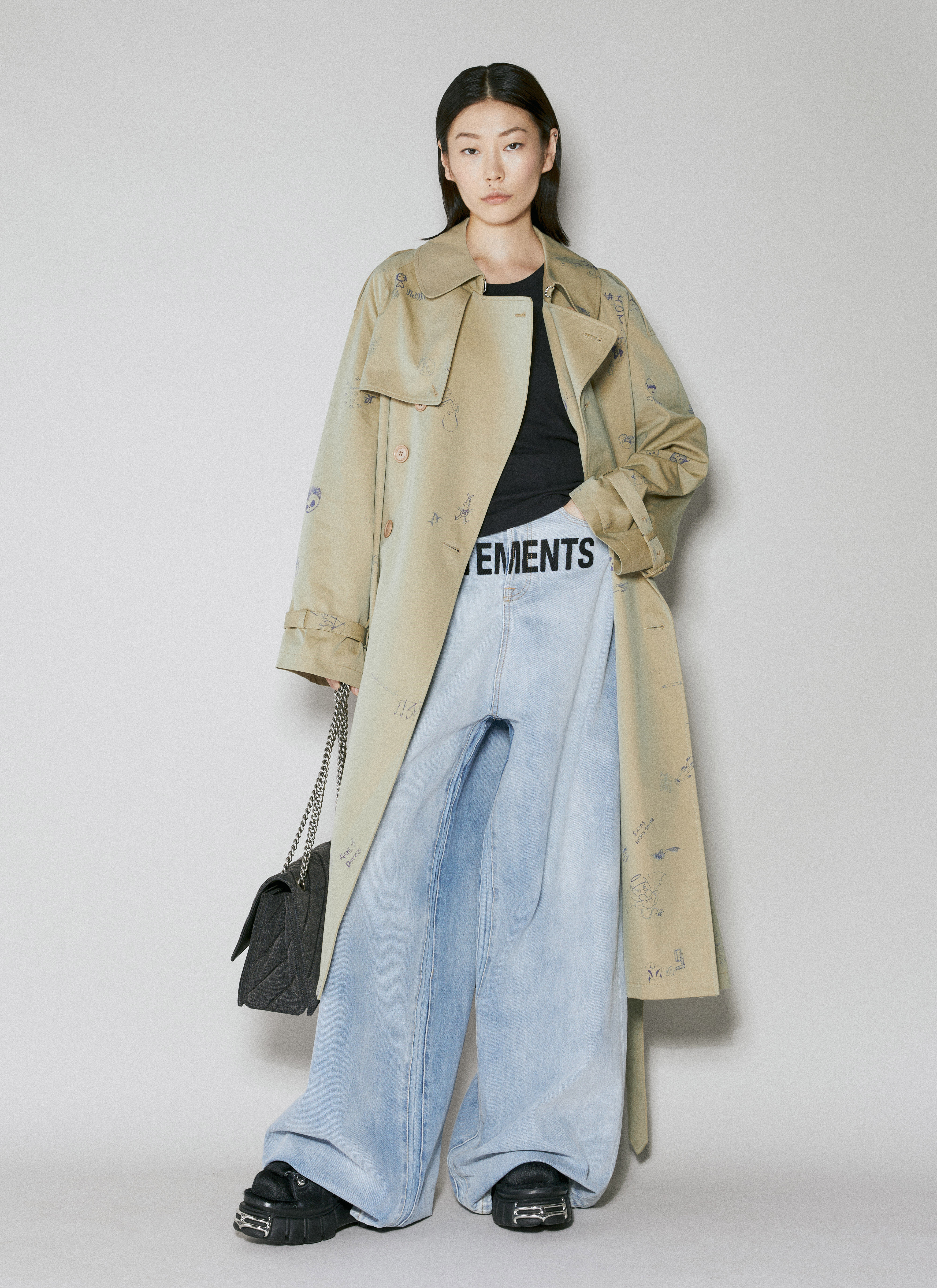 トレンチコート VETEMENTS TRENCH COATS (UE64CO800C BEIGE) VETEMENTS Oversize trench coat | SchaferandweinerShops