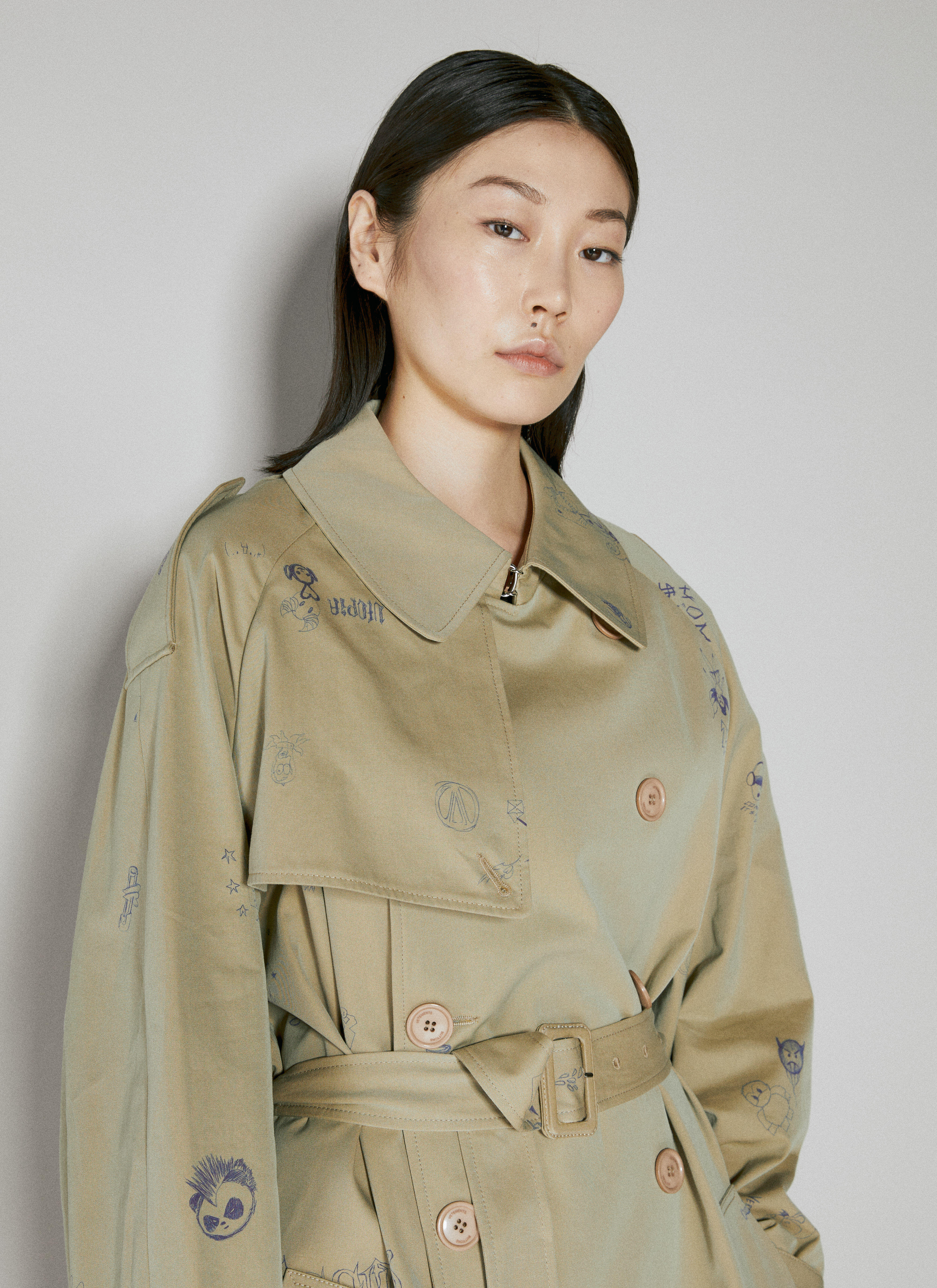 トレンチコート VETEMENTS TRENCH COATS (UE64CO800C BEIGE) VETEMENTS Oversize trench coat | SchaferandweinerShops
