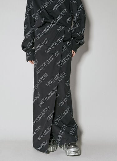 Space 字母花押裹身半身裙 VETEMENTS Space 字母花押裹身半身裙 黑色 vet0254005