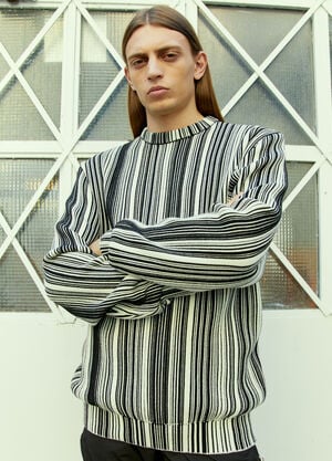 VTMNTS Glitched Knitted Sweater Black vtm0354008