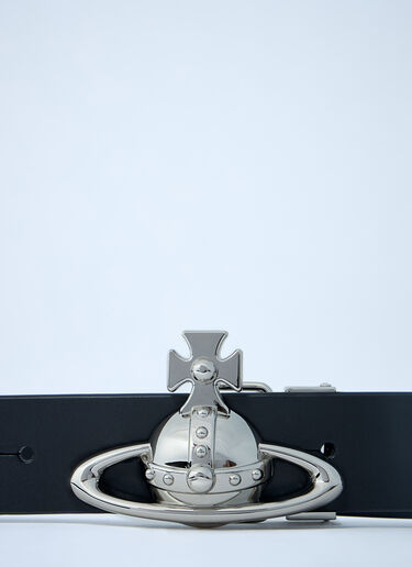 Vivienne Westwood Orb Leather Belt Black vvw0161017
