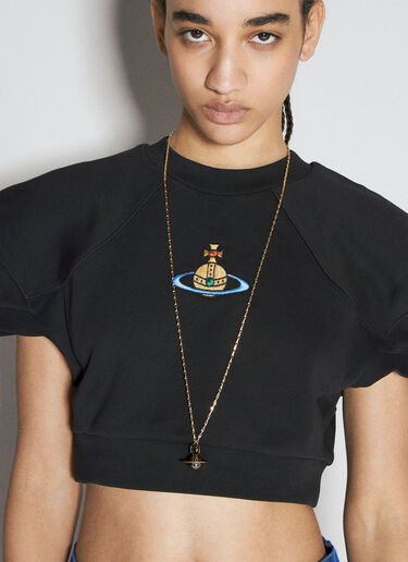 Saffron Long Pendant Necklace Vivienne Westwood Saffron Long Pendant Necklace Black vvw0254047
