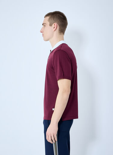 Wales Bonner Sun Polo Shirt Burgundy wbn0160006