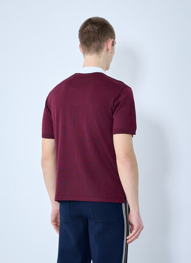 Wales Bonner Sun Polo Shirt Burgundy wbn0160006