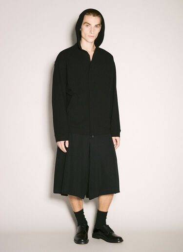 개방형 앞면 후드티셔츠 Yohji Yamamoto 개방형 앞면 후드티셔츠 블랙 yoy0158011
