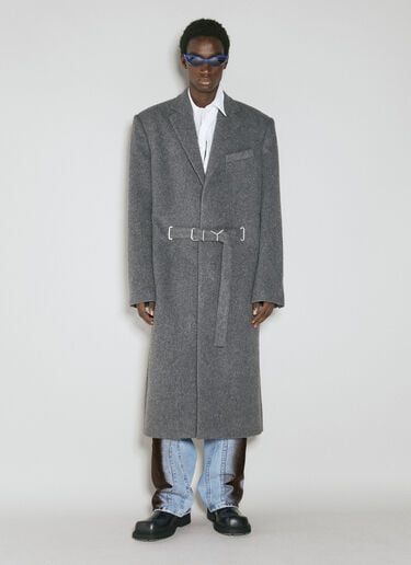 Y Belt Brushed Wool Coat Y/Project Y Belt Brushed Wool Coat Grey ypr0153001