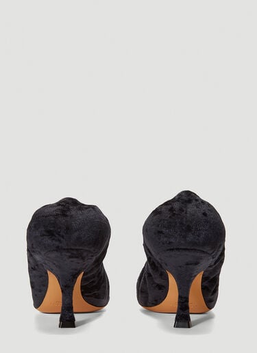 Ruched Velvet Heeled Pumps Y/Project Ruched Velvet Heeled Pumps Black ypr0242010