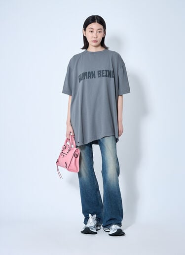 Human Being T-Shirt Balenciaga Human Being T-Shirt Grey bal0360002