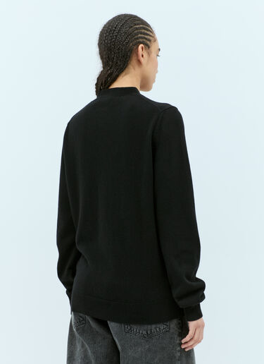 로고 패치 울 가디건 Comme Des Garçons PLAY 로고 패치 울 가디건 블랙 cpl0355021