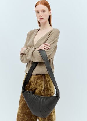 Lemaire Medium Croissant Crossbody Bag Black lem0358003