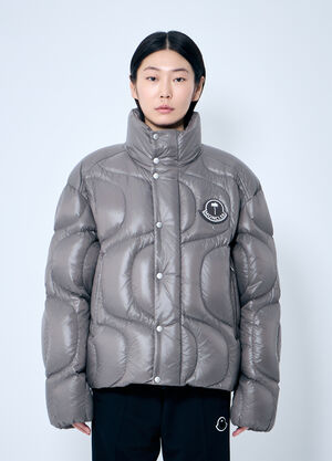 8 Moncler Palm Angels Haunani Short Down Jacket Grey mpa0359001