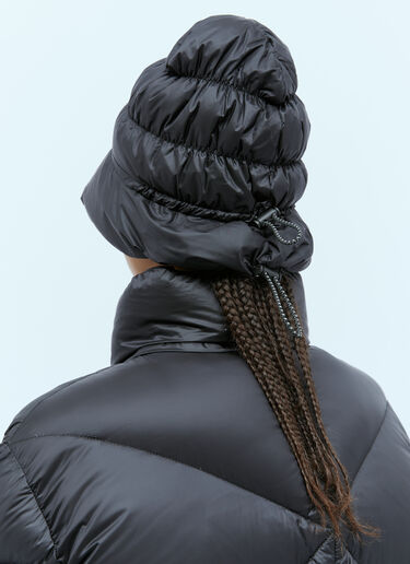 Moncler x Pharrell Williams 새틴 주름진 버킷 햇 블랙 mpw0354003