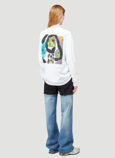 Silent Sound Lymphocytes Long-Sleeved T-Shirt White sls0343001