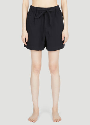 Tekla Drawstring Sleep Shorts Black tek0353015