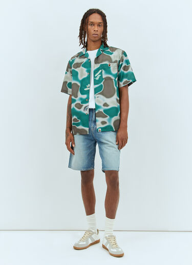Liquid Camo One Point Shirt A BATHING APE® Liquid Camo One Point Shirt Green aba0156005