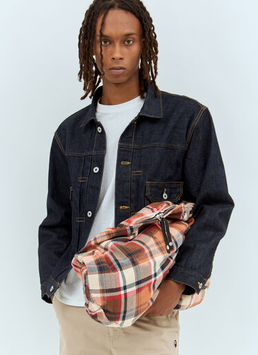 Bleached Bape Check Crossbody Bag A BATHING APE® Bleached Bape Check Crossbody Bag Orange aba0156017