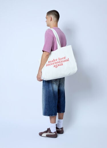 Logo Motif Tote Bag ACMH x Love International Logo Motif Tote Bag Beige acl0162007