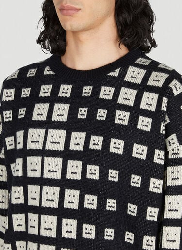 Face Logo Sweater Acne Studios Face Logo Sweater Black acn0151008