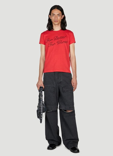 水晶缀饰 T 恤 Acne Studios 水晶缀饰 T 恤 红色 acn0152022