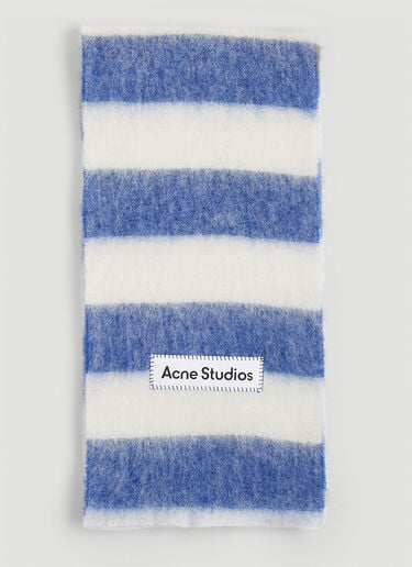 Acne Studios 스트라이프 니트 스카프 블루 acn0152055