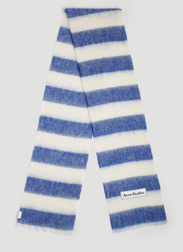 Acne Studios 스트라이프 니트 스카프 블루 acn0152055