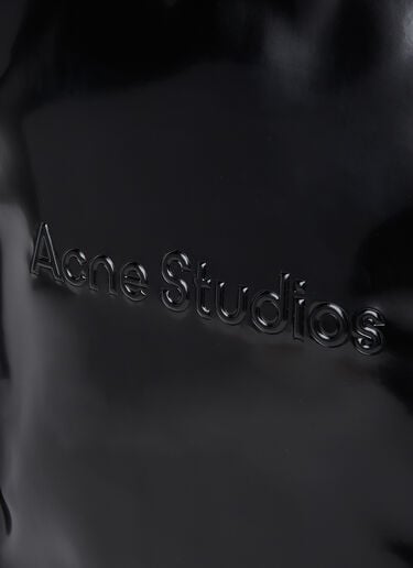 Embossed Logo Shopper Tote Bag Acne Studios Embossed Logo Shopper Tote Bag Black acn0152068