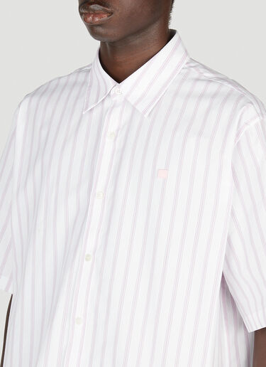 Striped Short Sleeve Shirt Acne Studios Striped Short Sleeve Shirt White acn0153062