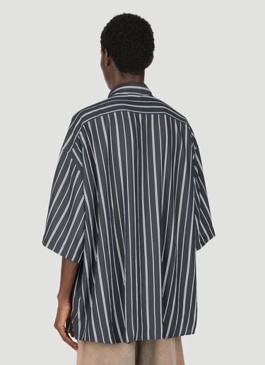 Acne Studios 条纹短袖衬衫 黑色 acn0154012