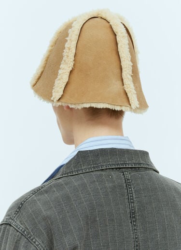 Acne Studios Shearling Bucket Hat Camel acn0154033
