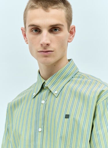 Stripe Button-Up Shirt Acne Studios Stripe Button-Up Shirt Green acn0155006