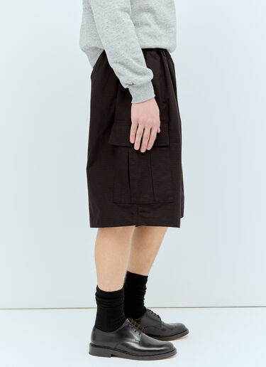 로고 자수 립스톱 쇼츠 Acne Studios 로고 자수 립스톱 쇼츠 블랙 acn0155029