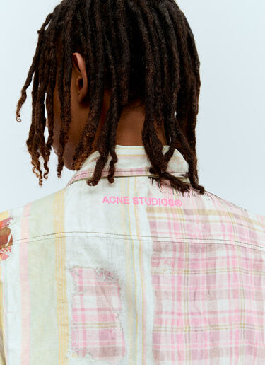 Acne Studios Print Button-Up Shirt Pink acn0156014