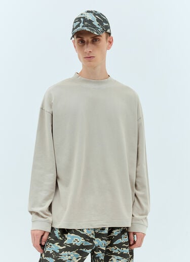 Acne Studios 로고 패치 티셔츠  그레이 acn0157016