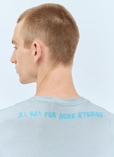 Cat Glitter T-Shirt Acne Studios Cat Glitter T-Shirt Blue acn0158011