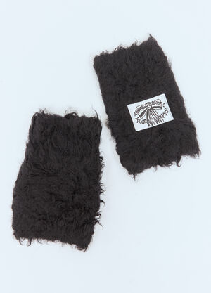 Acne Studios Fluffy Mittens Black acn0158029