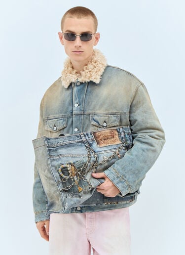 Acne Studios 프린트 토트백 블루 acn0158033