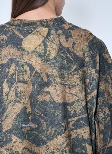 Printed Crewneck T-Shirt Acne Studios Printed Crewneck T-Shirt Brown acn0159006