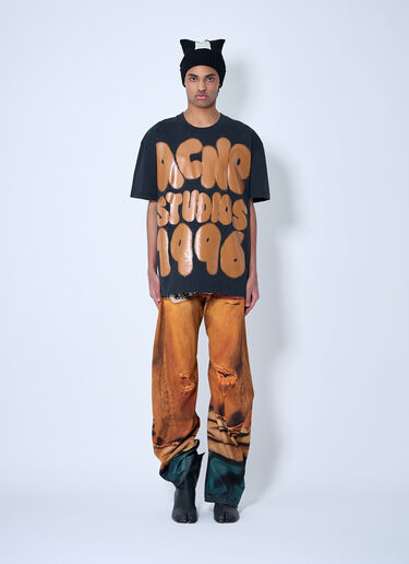 Logo Motif T-Shirt Acne Studios Logo Motif T-Shirt Black acn0160008