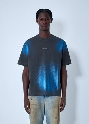 Acne Studios Logo Motif T-Shirt Blue acn0162009
