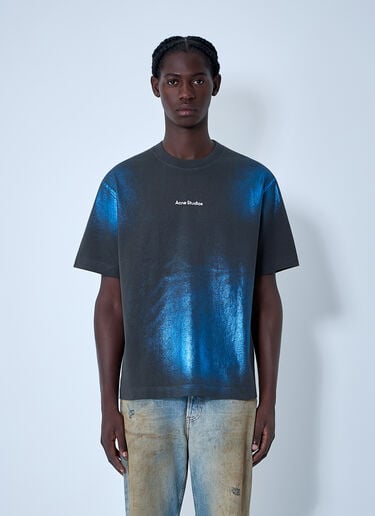 Acne Studios Logo Motif T-Shirt Blue acn0162009