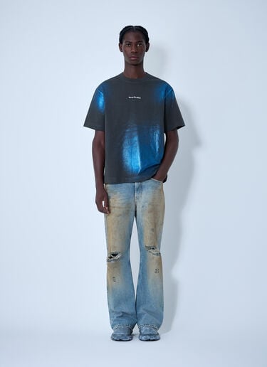Acne Studios Logo Motif T-Shirt Blue acn0162009