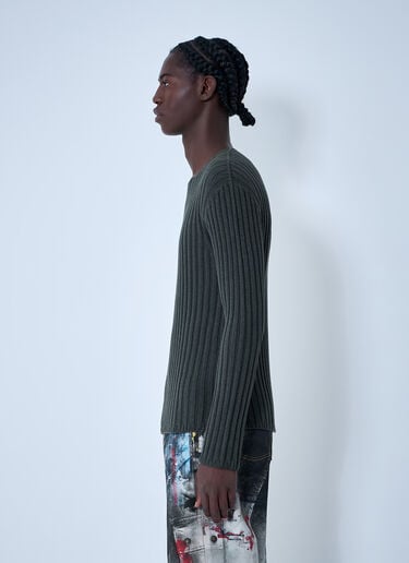 Acne Studios Cotton Rib Sweater Green acn0162012