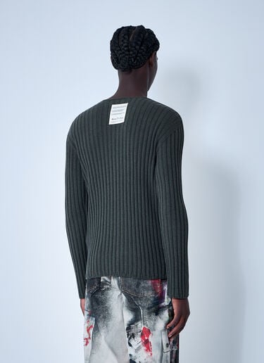 Acne Studios Cotton Rib Sweater Green acn0162012