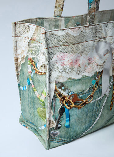 Logo Print Tote Bag Acne Studios Logo Print Tote Bag Green acn0162047